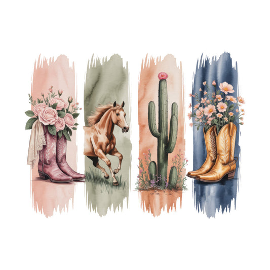 Western Brushstroke Fabric Panel 11