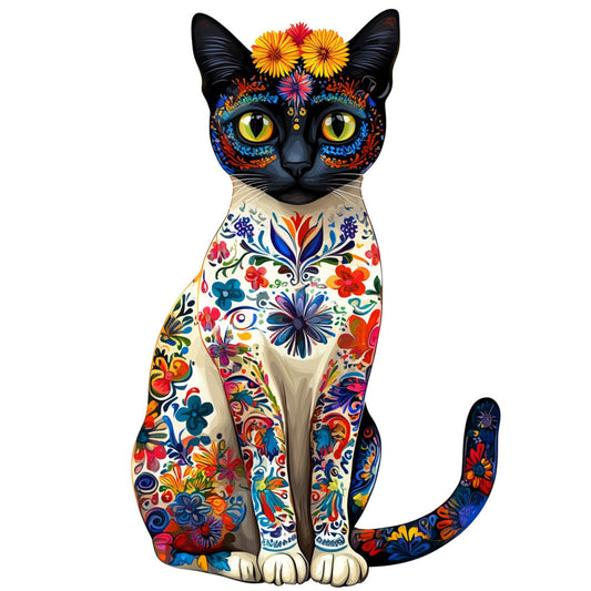 Cats de Los Muertos Fabric Panel 3