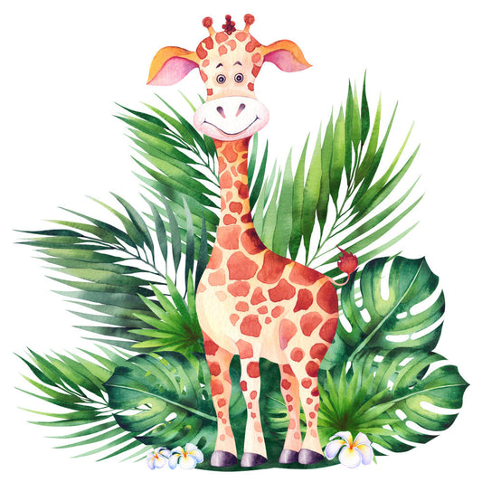 African Cartoon Animals Fabric Panel 3