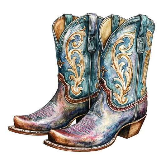 Watercolor Texas Fabric Panel 21