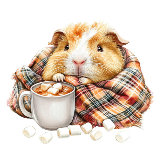 Cute Guinea Pigs Fabric Panel 17