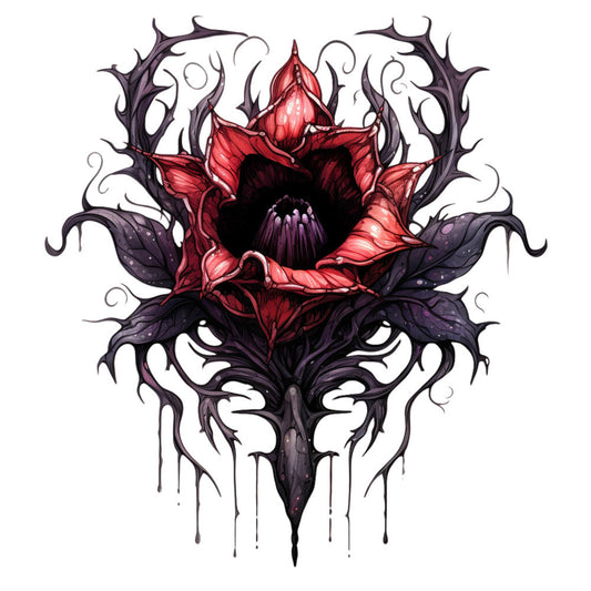 Gothic Floral Fabric Panel 8