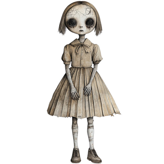 Creepy Dolls Fabric Panel 11