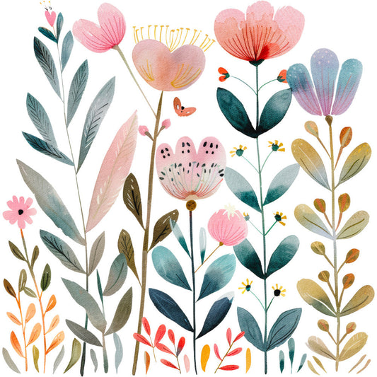Folk Chicken Fabric Panel 21
