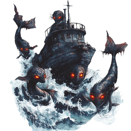 Haunted Ocean Fabric Panel 14