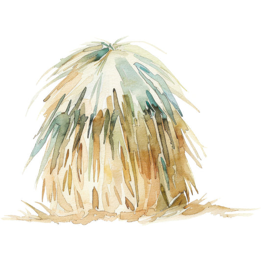 Watercolor Farm Fabric Panel 23