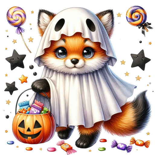 Halloween Wonder Animals Fabric Panel 2