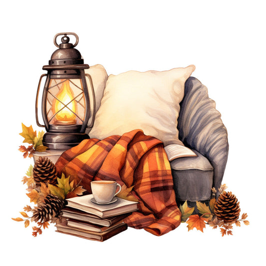 Cozy Autumn Fabric Panel 3