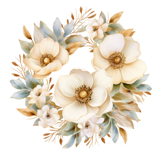 A Golden Christmas Fabric Panel 44