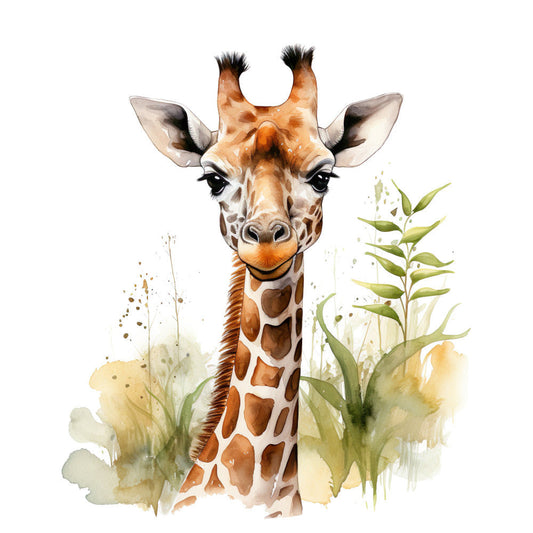 Giraffe Scenes Fabric Panel 6