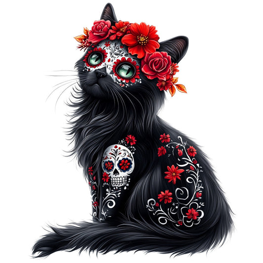 Cats de Los Muertos Fabric Panel 2