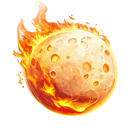 Fire Moon Crystals Fabric Panel 6