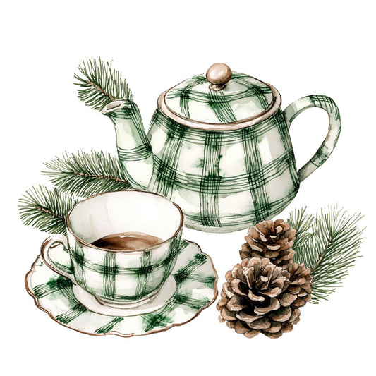 Green Christmas Fabric Panel 22