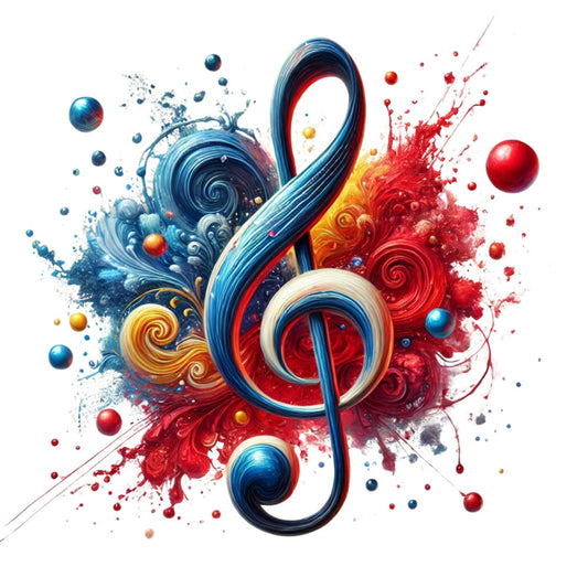 Musical Notes Fabric Panel 12
