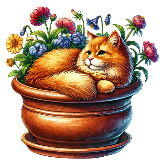 Lazy Cats Fabric Panel 11