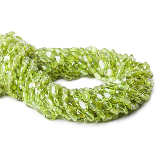 Peridot Plain Oval Beads 6x4x2mm average, 14 inches, 63 pieces