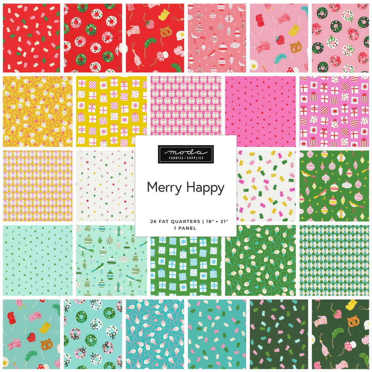 Merry Happy - Fat Quarter