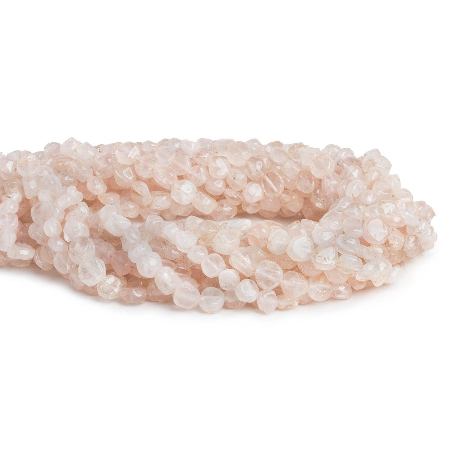 6-7mm Rose Quartz Plain Coins 14 inch