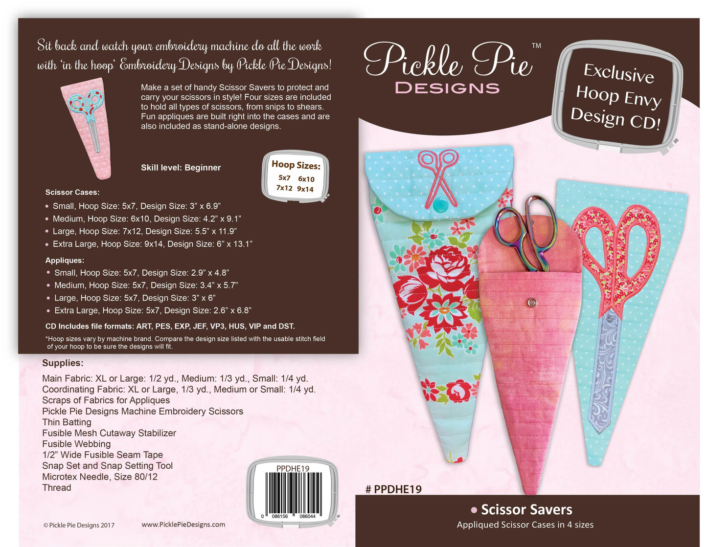 Scissor Savers In the Hoop Embroidery Design Collection