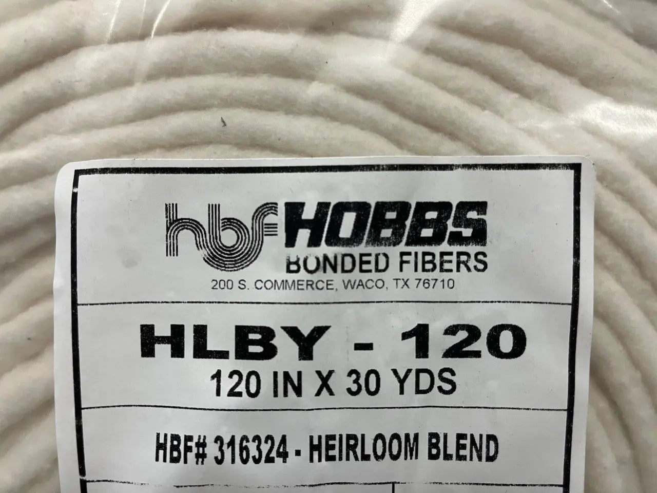 Hobbs Heirloom 80/20 120" Wide Batting Roll - 30 Yards