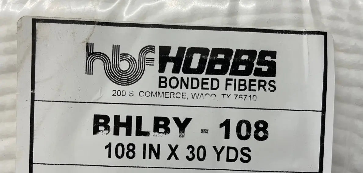 Hobbs Heirloom Bleached 80/20 108" Wide Batting Roll - 30 Yards