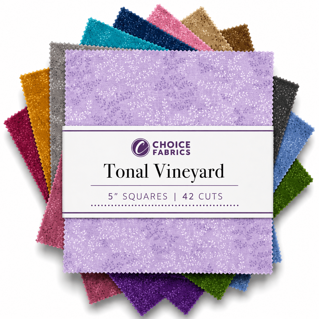 Tonal Vineyard - 5x5 Charm Pack (42 Squares)