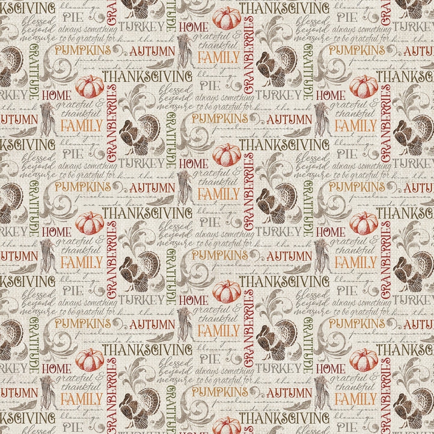 Turkey Time Fabric Collection - 8 Fat Quarter Bundle